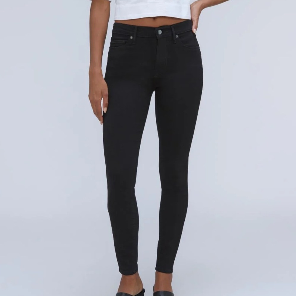 Everlane Black Mid Rise Skinny Jeans Size 25